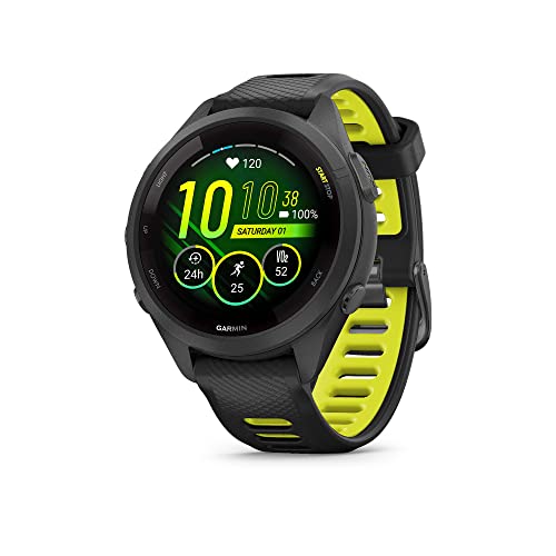 Garmin Forerunner 265S Smart Watch (Black/Amp Yellow, 010-02810-13, EU)