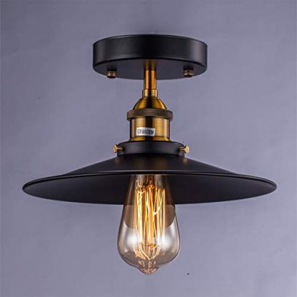 Licperron Vintage Ceiling Light, Edison Flush Mounted Retro Style E27 Industrial Ceiling Light Fixture 1 Pack