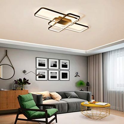 LED Bedroom Ceiling Lights Modern Living Room Decor Flush Mount Ceiling Lamp Creative Square Design Chandelier Dimmable Fixture Remote Control Kitchen Island Dining Table Office Ceiling Lighting 65W