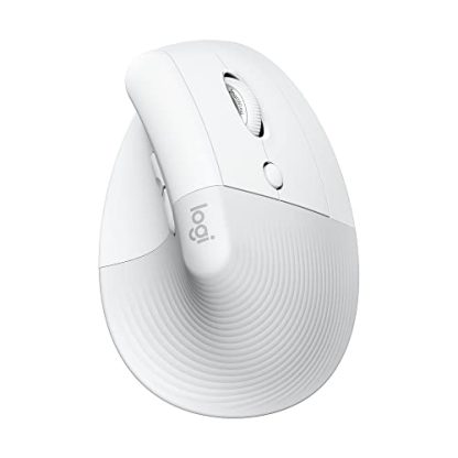 Logitech Lift Ergonomic Mouse (White, 910-006480)